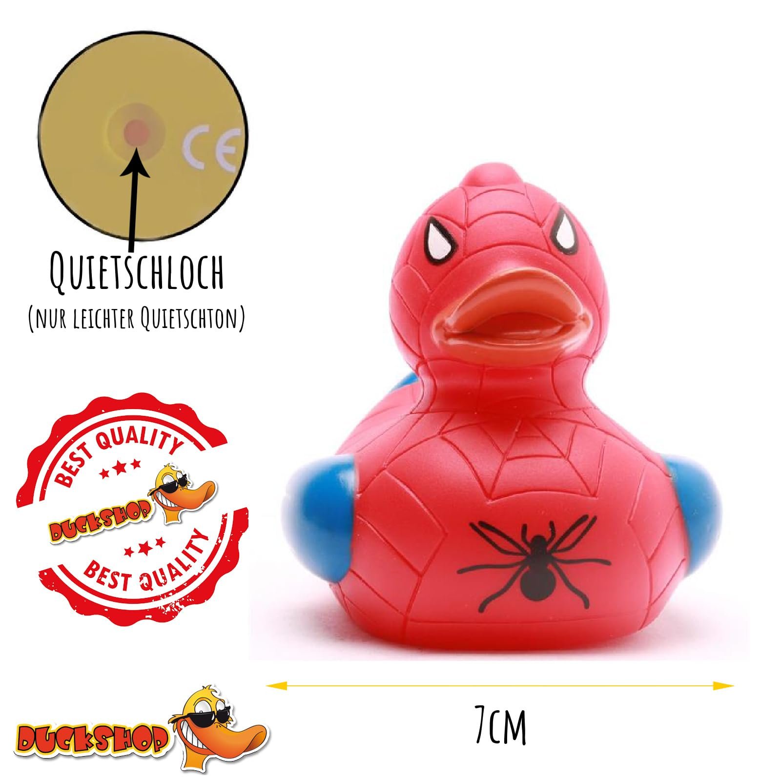 Резиновая игрушка Утка Spiderman, фото №4