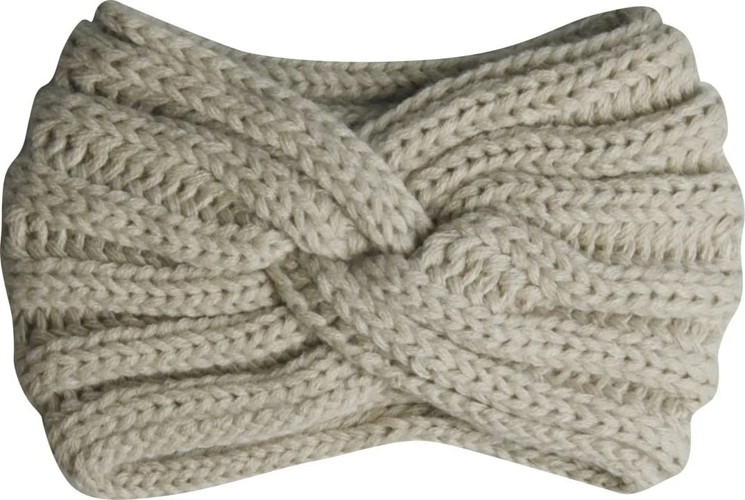 Пов'язка на голову В рубчик Capelli New York Вузол Бежевий, фото №1 Пов'язка на голову В рубчик Capelli New York Вузол Бежевий, фото №1