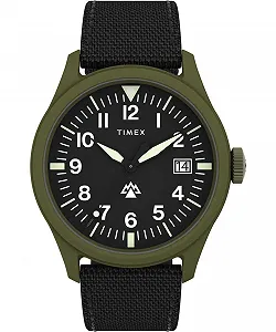 Мужские Аналоговые Часы Timex Traprock Черный Ремешок - Фото 1