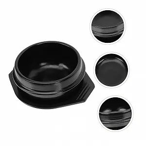 Кастрюля-горшок для запекания керамическая с подставкой термостойкая с антипригарным покрытием synthetic.ua - Фото 1