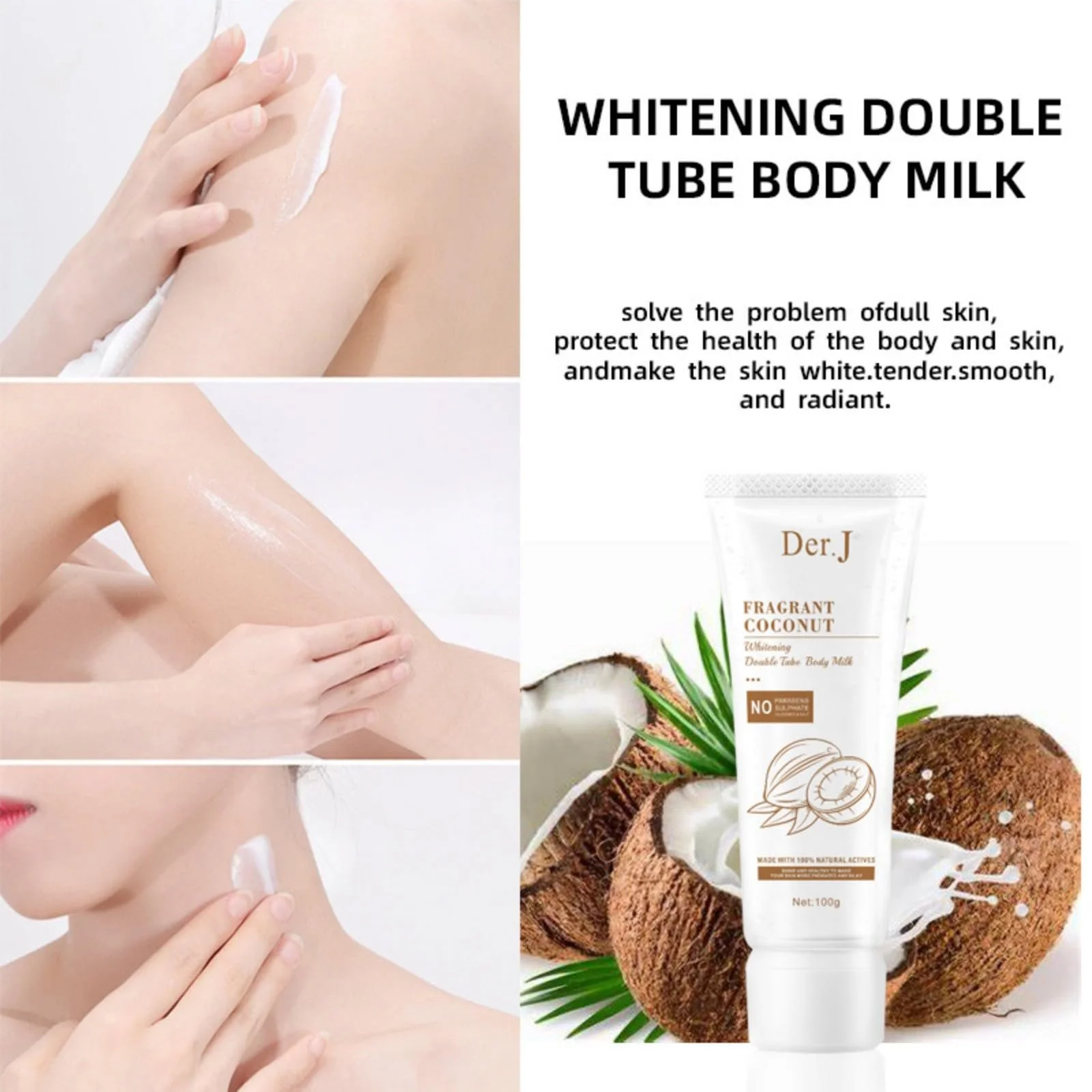 Лосьйон для тіла Coconut, Освітлюючий та інтенсивно зволожуючий, Живильний, Швидко поглинається, фото №5 Лосьйон для тіла Coconut, Освітлюючий та інтенсивно зволожуючий, Живильний, Швидко поглинається, фото №5