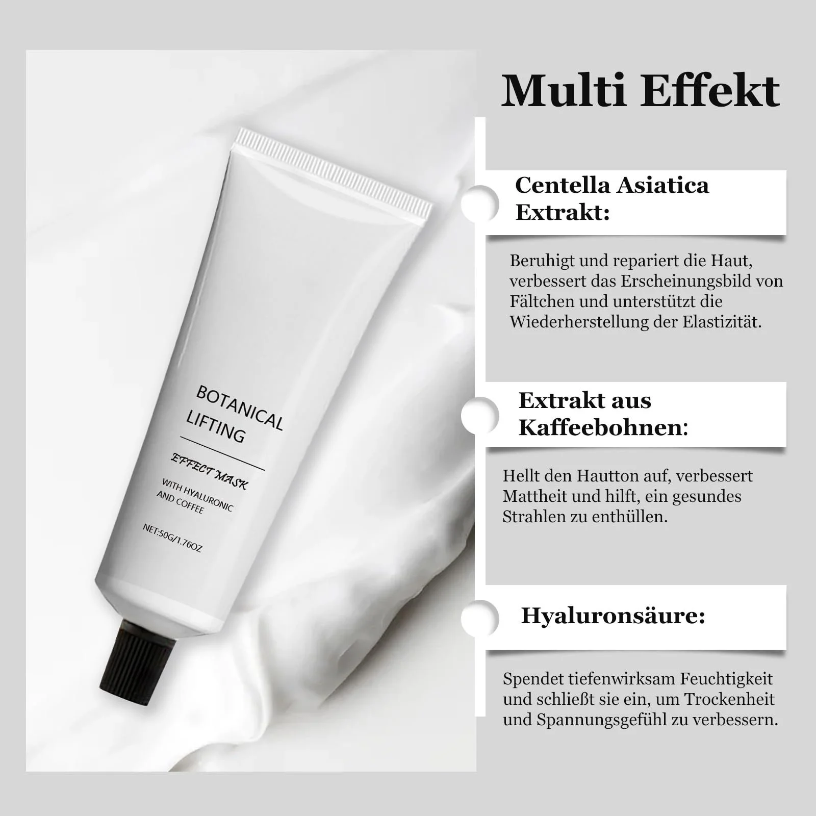 Маска для обличчя Soleneva Зволожуюча з гіалуроновою кислотою та центеллою азіатською, фото №4