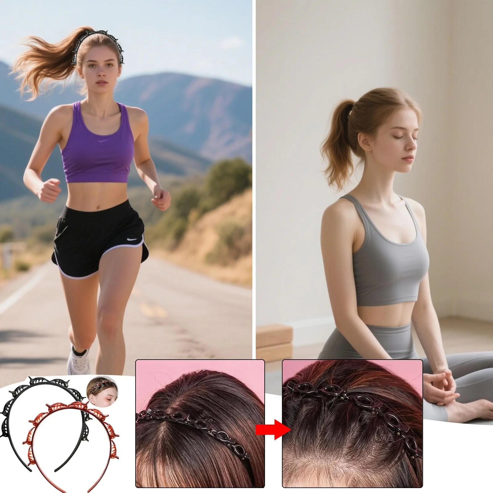 Набор обручей с клипсами, фото №6 Набор обручей с клипсами, фото №6