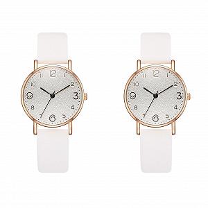 Жіночий годинник SOIMISS Аналоговий Кварцовий Білий Ремінець PU Шкіра - Фото 1