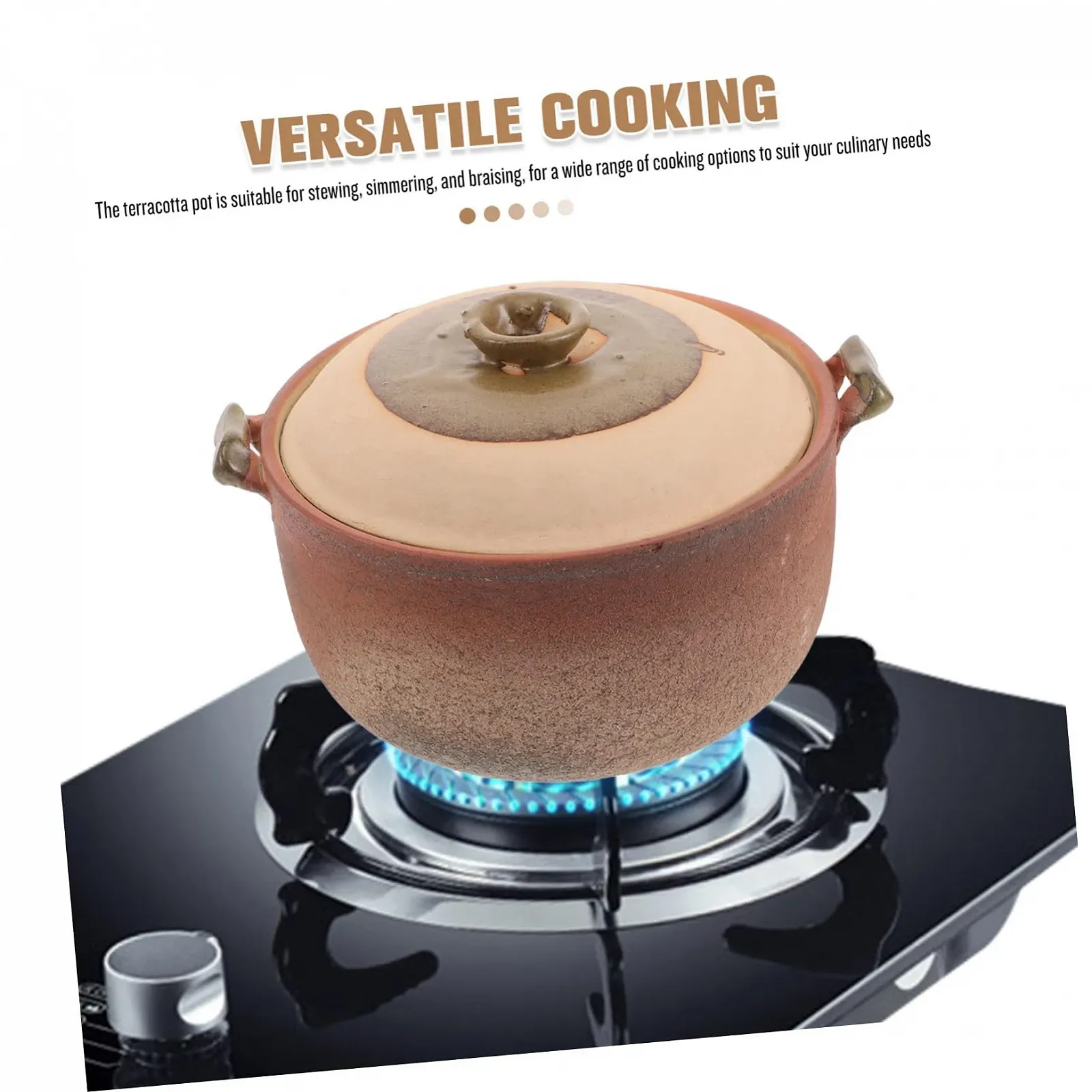 Каструля глиняна теракотова з ручкою для тушкування та каш натуральна жаростійка, фото №3 Каструля глиняна теракотова з ручкою для тушкування та каш натуральна жаростійка, фото №3