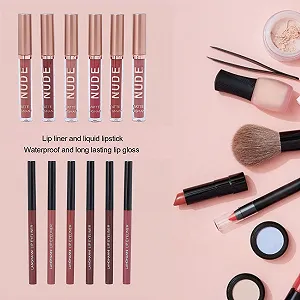 Набір матових блисків та олівців для губ з 12 предметів synthetic.ua - Фото 1