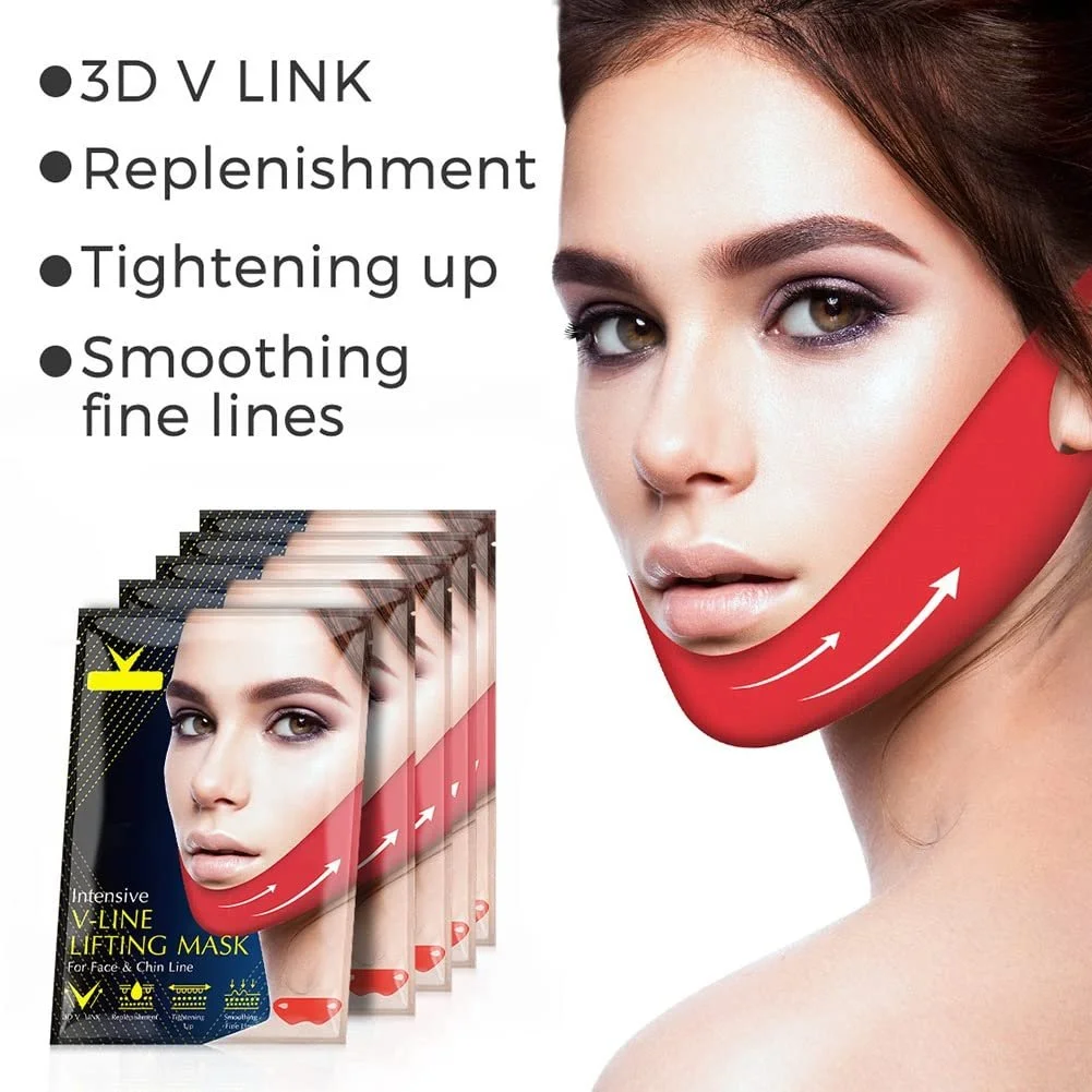 Маска для ліфтингу V-зони Allbestaye V-Line Гелева маска для підтяжки обличчя 5 шт/Коробка, фото №2 Маска для ліфтингу V-зони Allbestaye V-Line Гелева маска для підтяжки обличчя 5 шт/Коробка, фото №2