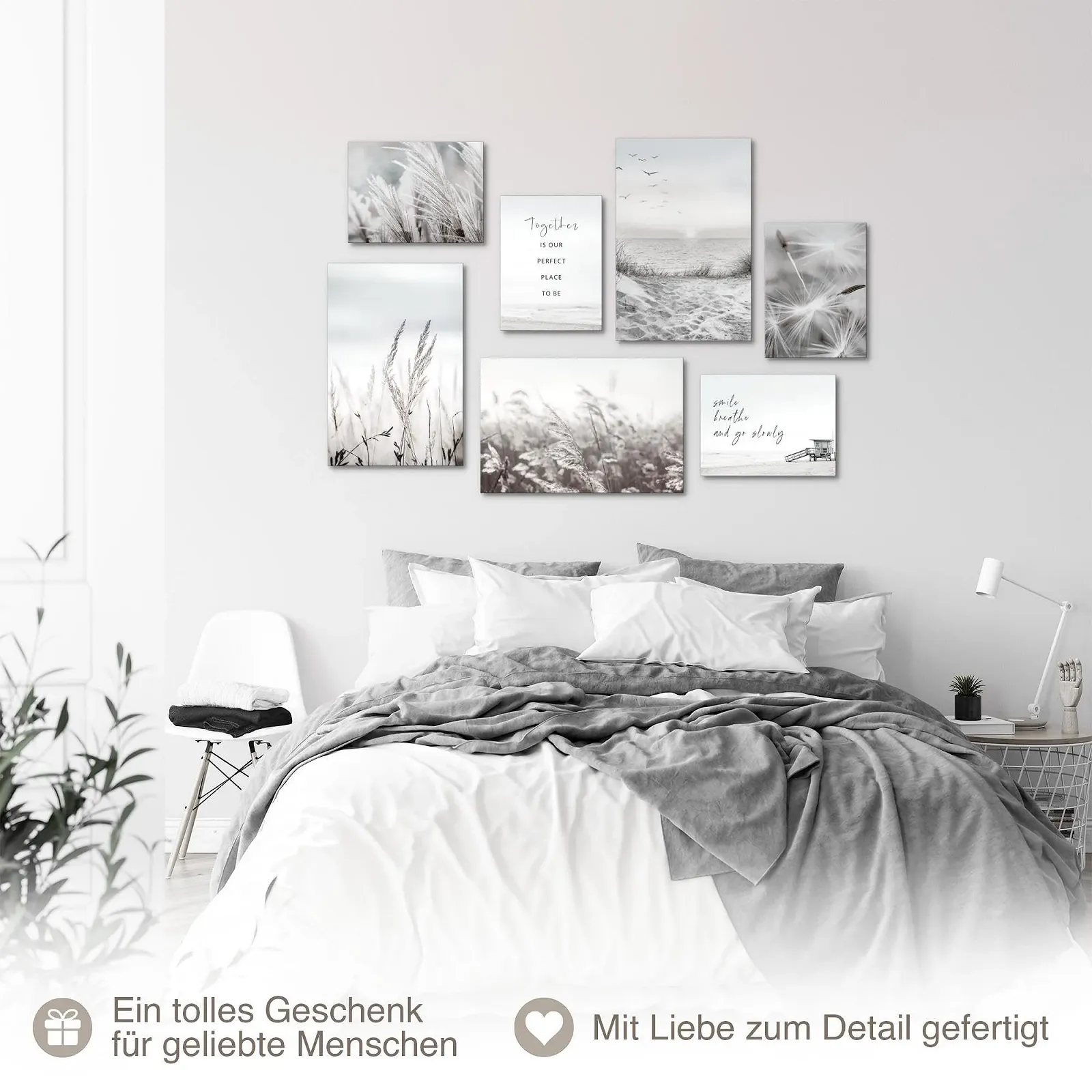 Набір картин Novart Пляж Море Бохо N033872b Чорно-білий, фото №5