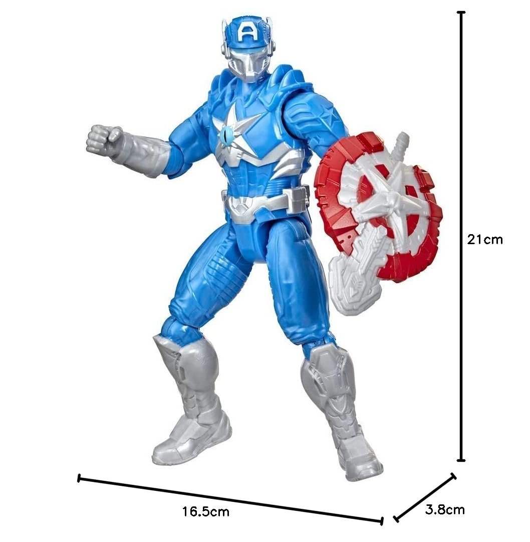 Фігурка Капітан Америка Marvel Hasbro Avengers Mech Strike Monster Hunters, 15 см, різнокольоровий, фото №5