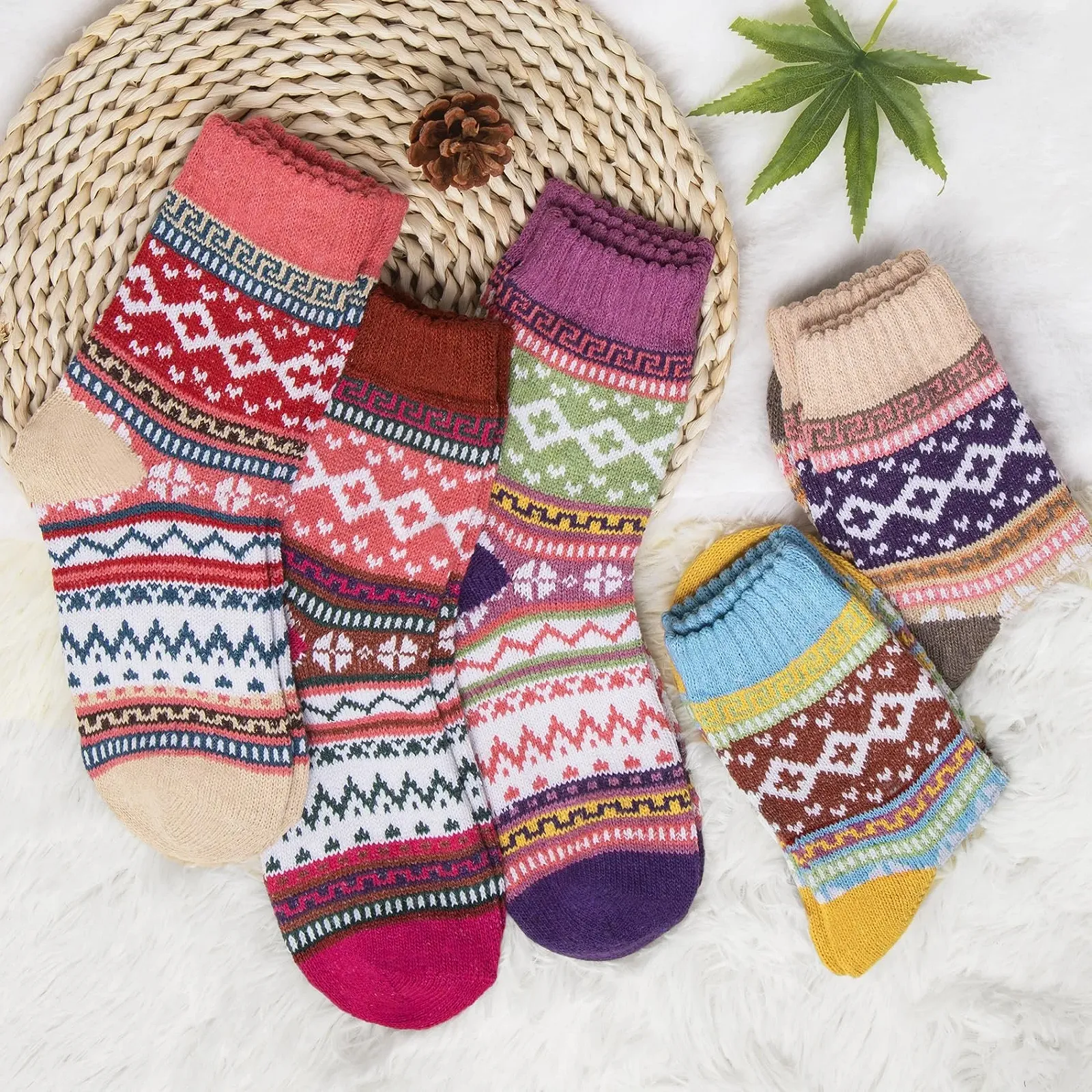 Шкарпетки YSense Snug, 5 пар, вовняні, фото №3