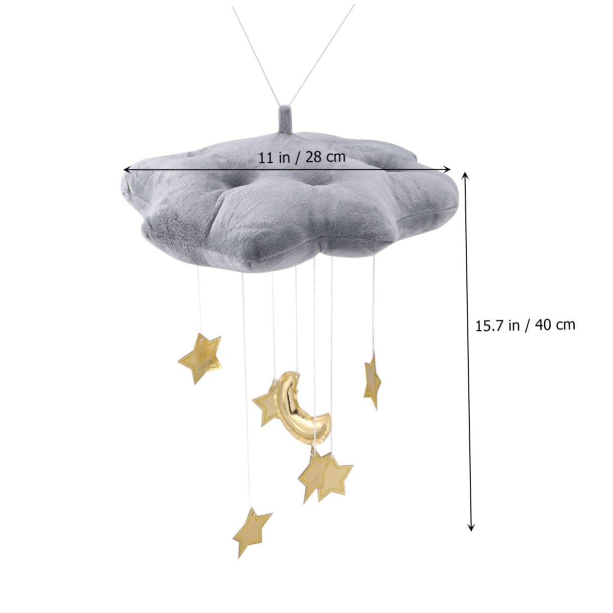 Игрушка ibasenice Pack of 3 Play Tent Hanging Toy Ceiling Hanging Decoration Cloud Wall Decoration Star Ornament Clouds Stars Moon Garland Wedding Decoration DIY Pendant, фото №6