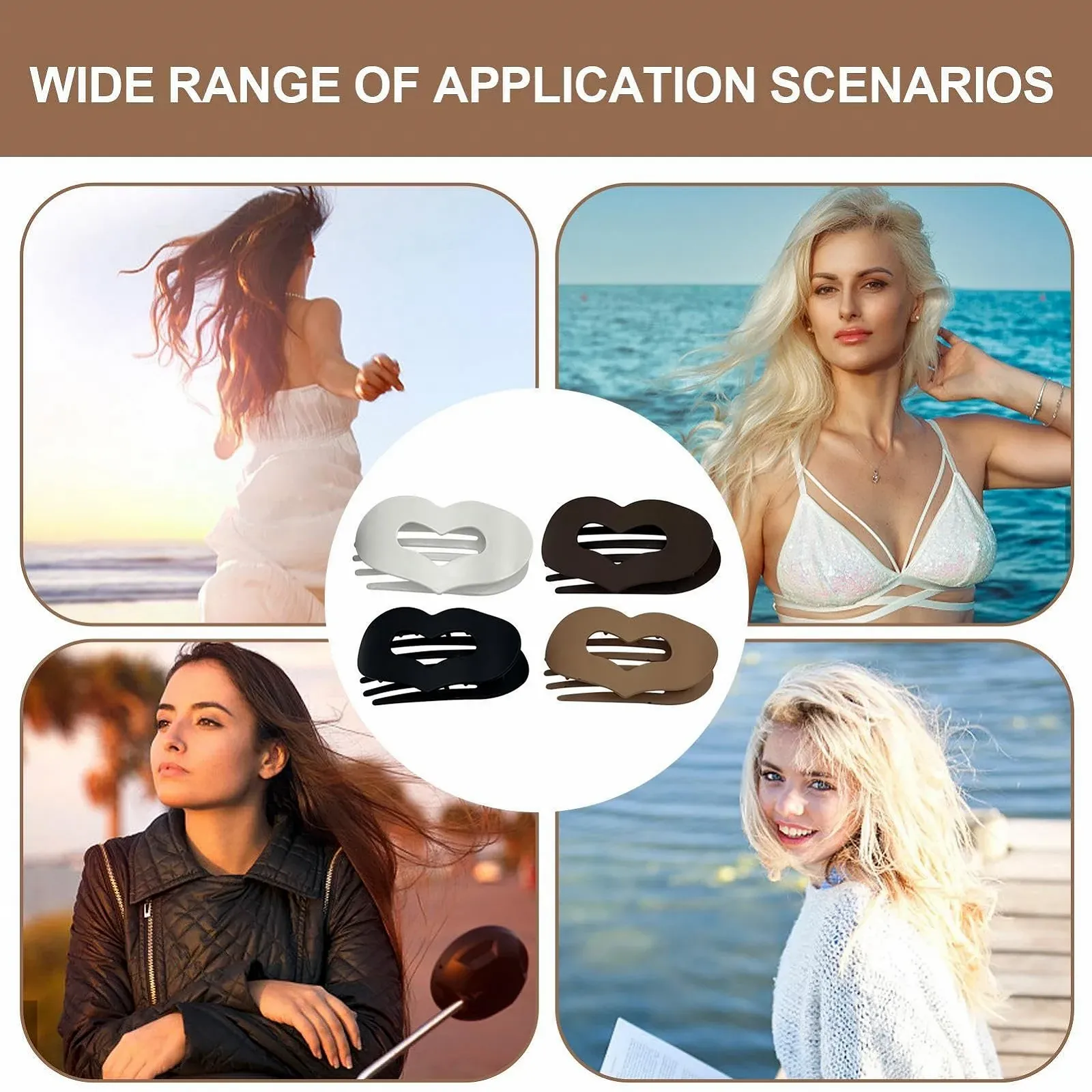 Заколки крабы для волос для женщин, прочные, противоскользящие, для ежедневного использования - для густых и тонких волос, фото №4 Заколки крабы для волос для женщин, прочные, противоскользящие, для ежедневного использования - для густых и тонких волос, фото №4