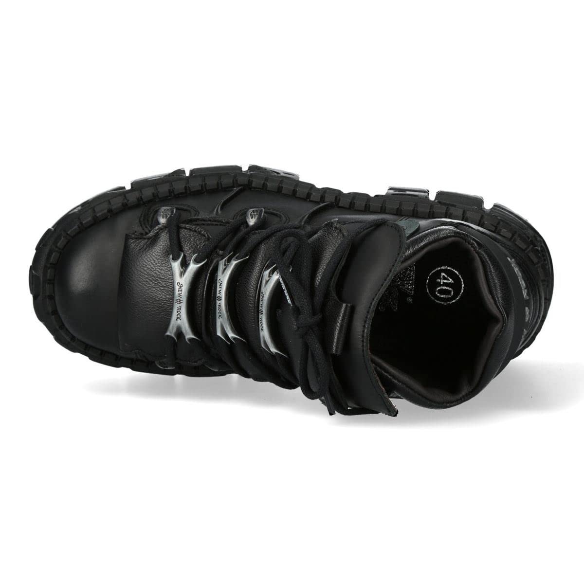 Ботинки New Rock WALL106-S12 Metallic Черный Кожа Платформа, фото №8