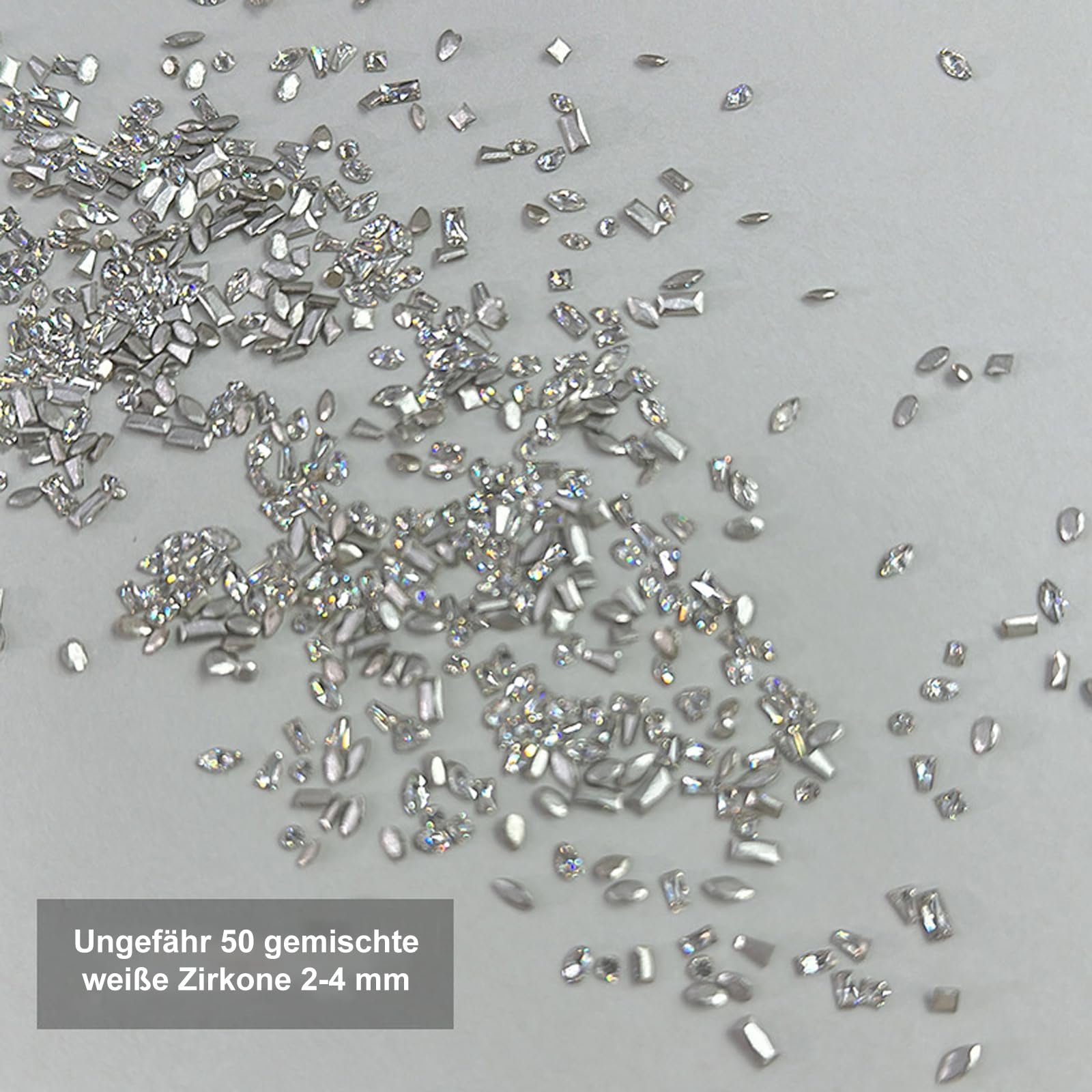 Блестки для ногтей, 50 шт, циркон, кристаллы, украшения для ногтей, кристаллы, стразы для ногтей, для аксессуаров для ногтей, фото №4