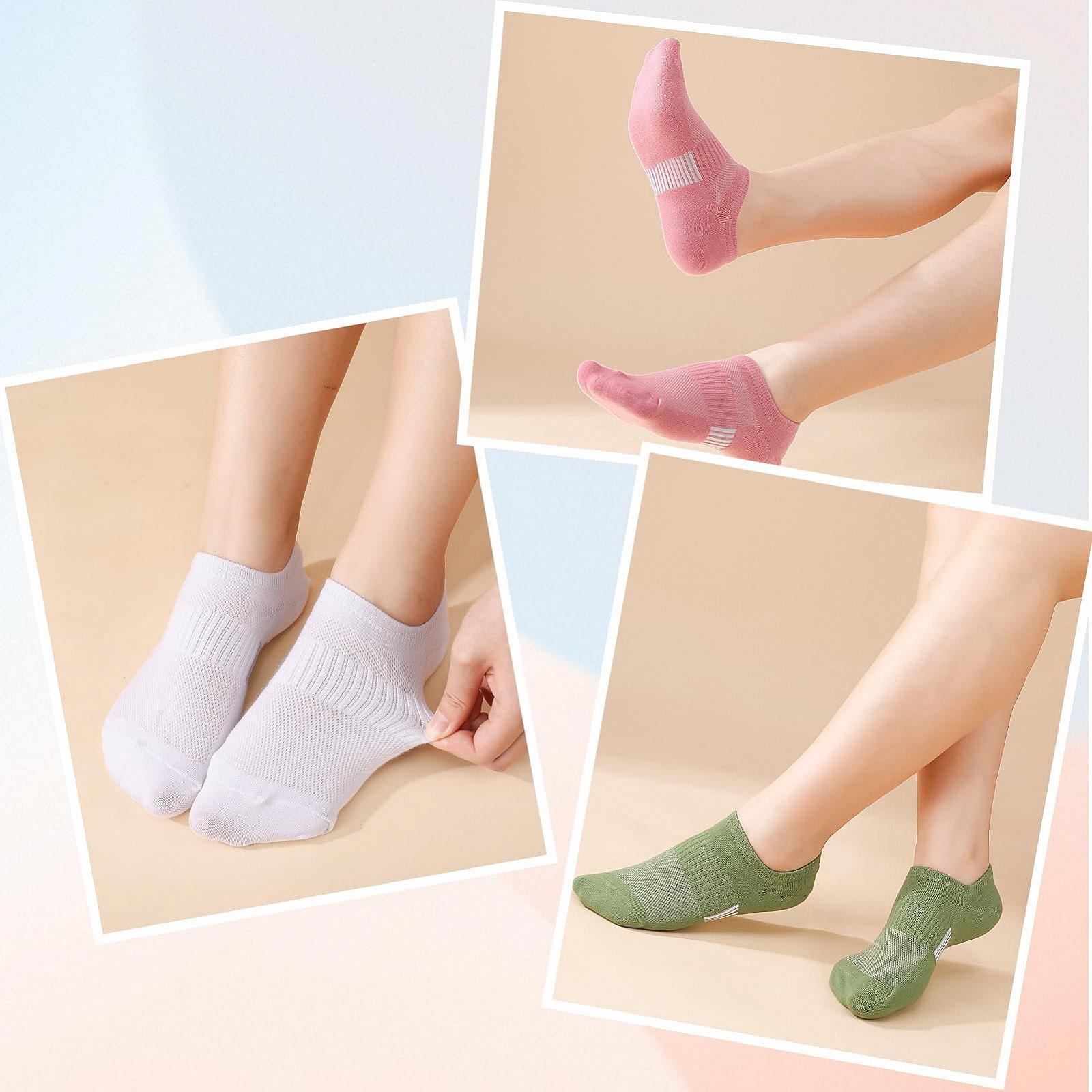 Носки для кроссовок Женские, спортивные носки с силиконом против скольжения, хлопковые дышащие невидимые носки для бега унисекс, фото №2