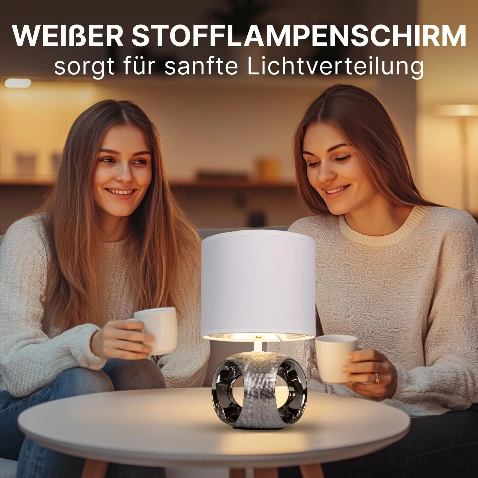 Настільна лампа ARTE LAMP Zaurak A5035LT-1CC Хром Білий, фото №7