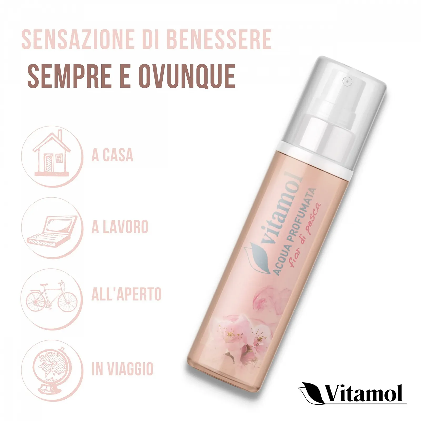 Лосьйон для тіла Vitamol Аромат Квітучого Персика Зволожуючий, освіжаючий та дезодоруючий 100 мл, фото №4 Лосьйон для тіла Vitamol Аромат Квітучого Персика Зволожуючий, освіжаючий та дезодоруючий 100 мл, фото №4