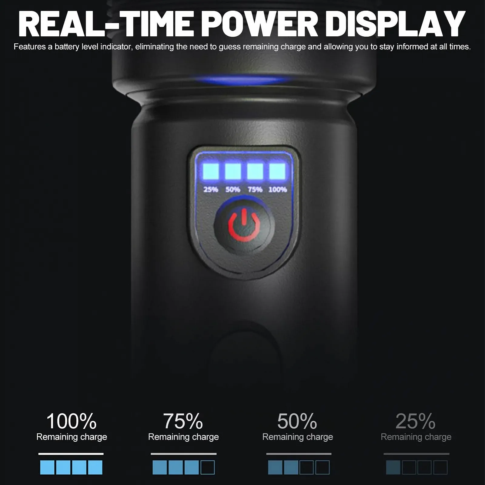 Ліхтар Акумуляторний LED 1800 MAh IPX4 Водонепроникний 3 режими освітлення, фото №5