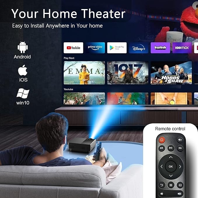 Мультимедійний проектор Staratlas L36P Full HD 12000 Лм Wi-Fi Bluetooth з динаміками, фото №6