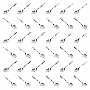 Ложка чайна SINJEUN Нержавіюча сталь Срібний, набір 36 штук - Фото 1