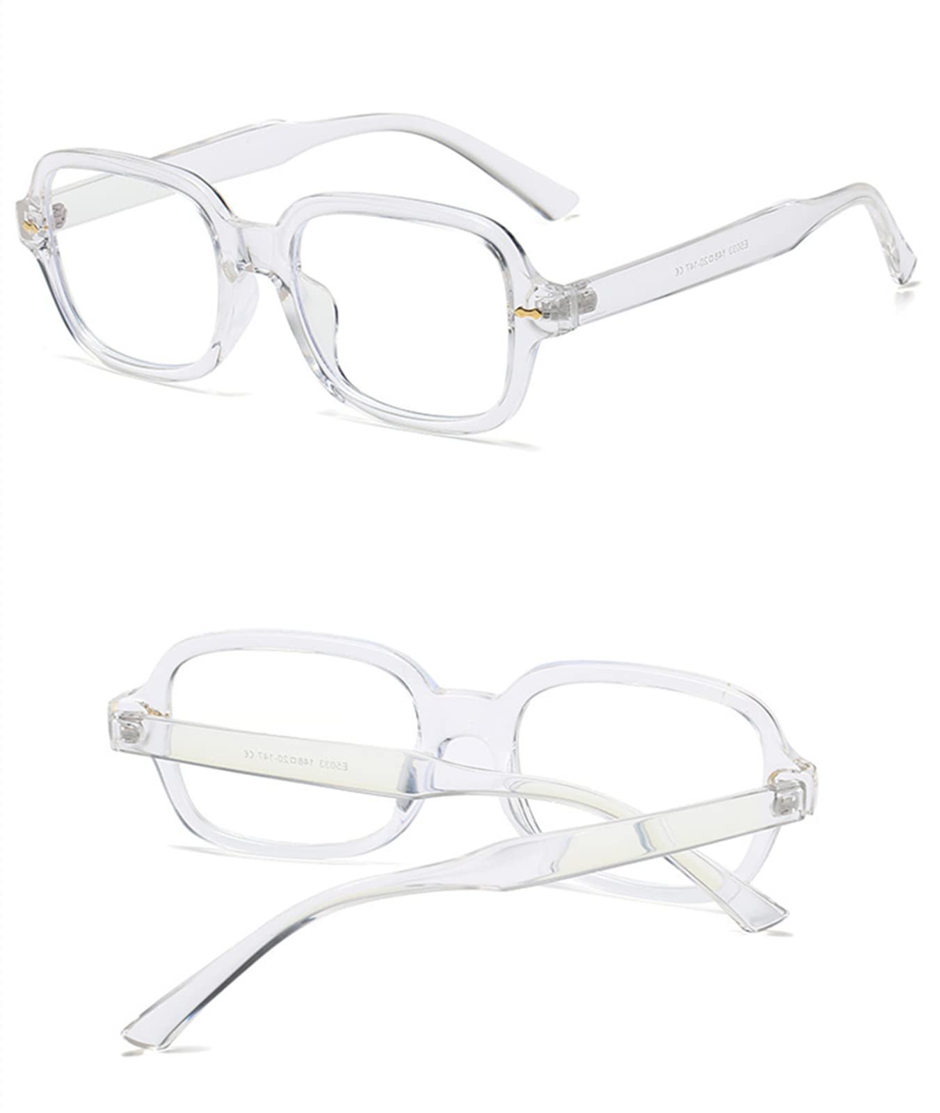 Сонцезахисні окуляри овальні ретро ESALIA Жовті градієнтні Прозорі лінзи Вінтажні тоновані для чоловіків та жінок, фото №3