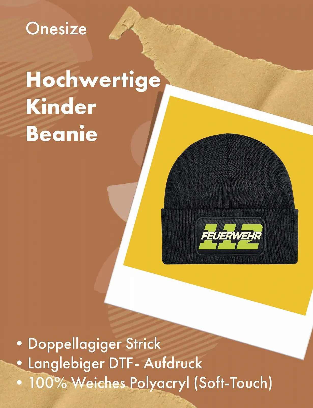 Шапка NIMAMA 112 Fire Brigade Зимняя шапка со слоганом Принт Подарок Унисекс Вязаная шапка для мальчиков и девочек, фото №3 Шапка NIMAMA 112 Fire Brigade Зимняя шапка со слоганом Принт Подарок Унисекс Вязаная шапка для мальчиков и девочек, фото №3