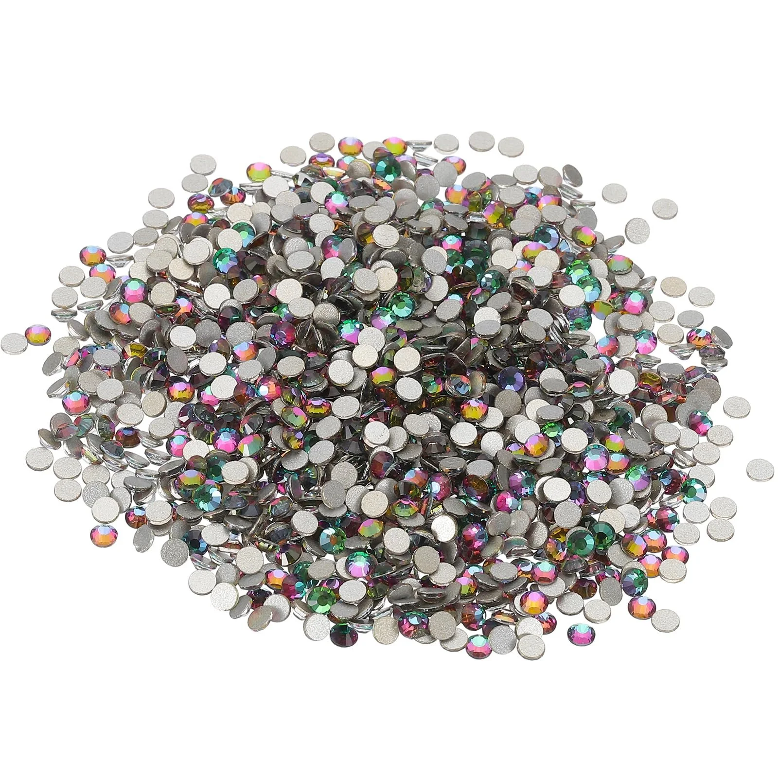 Стрази Скло SS10 Лотос Пурпуровий Фіолетовий Зелений, 1440 шт, фото №1