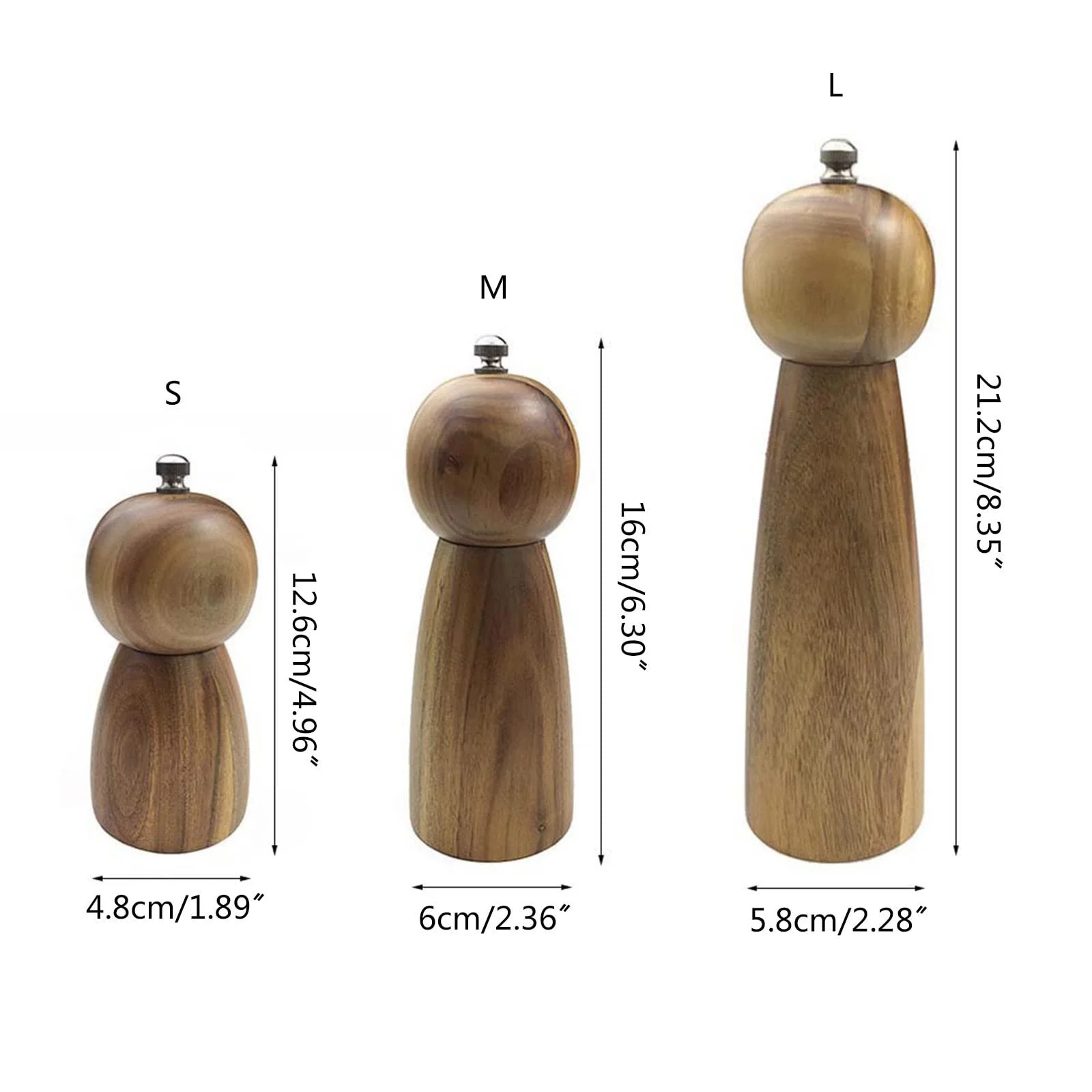 Млин Дерев'яний Наповнюваний Керамічний з Регульованою Зернистістю, фото №3