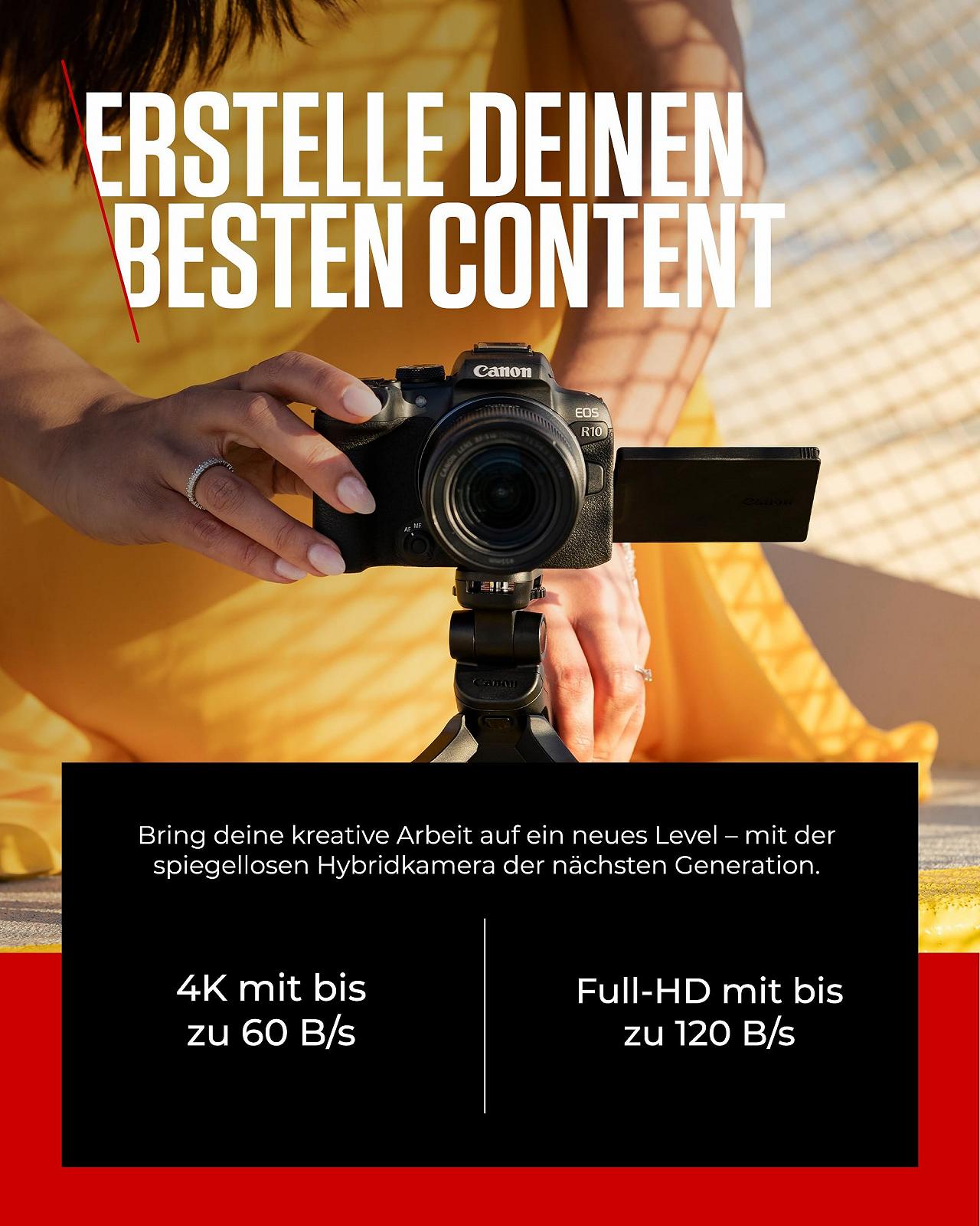 Беззеркальная камера Canon EOS R10 + Объектив RF-S 18-150 mm F4.5-6.3 is STM (Гибридная камера, обновление DSLR, 15 кадров/с, видео 4K, система автофокусировки Dual Pixel CMOS AF II, WLAN) Черный, фото №7