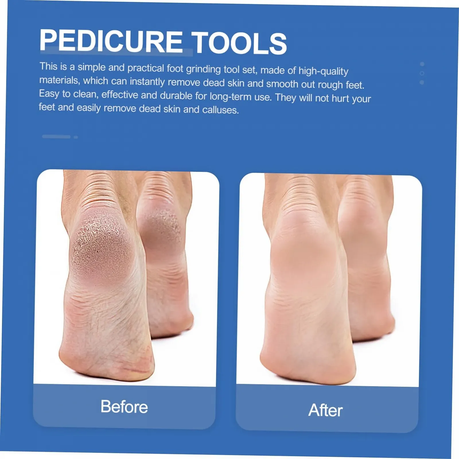 Набор ножей для педикюра Healvian 7 предметов Серебро, фото №2