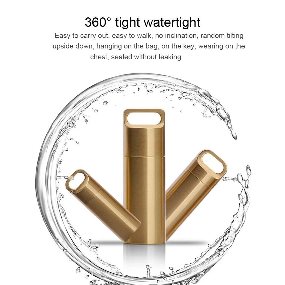 Кейс EDC Military Grade Air-Tight, брелок для капсул для пігулок, водонепроникний футляр, фото №7