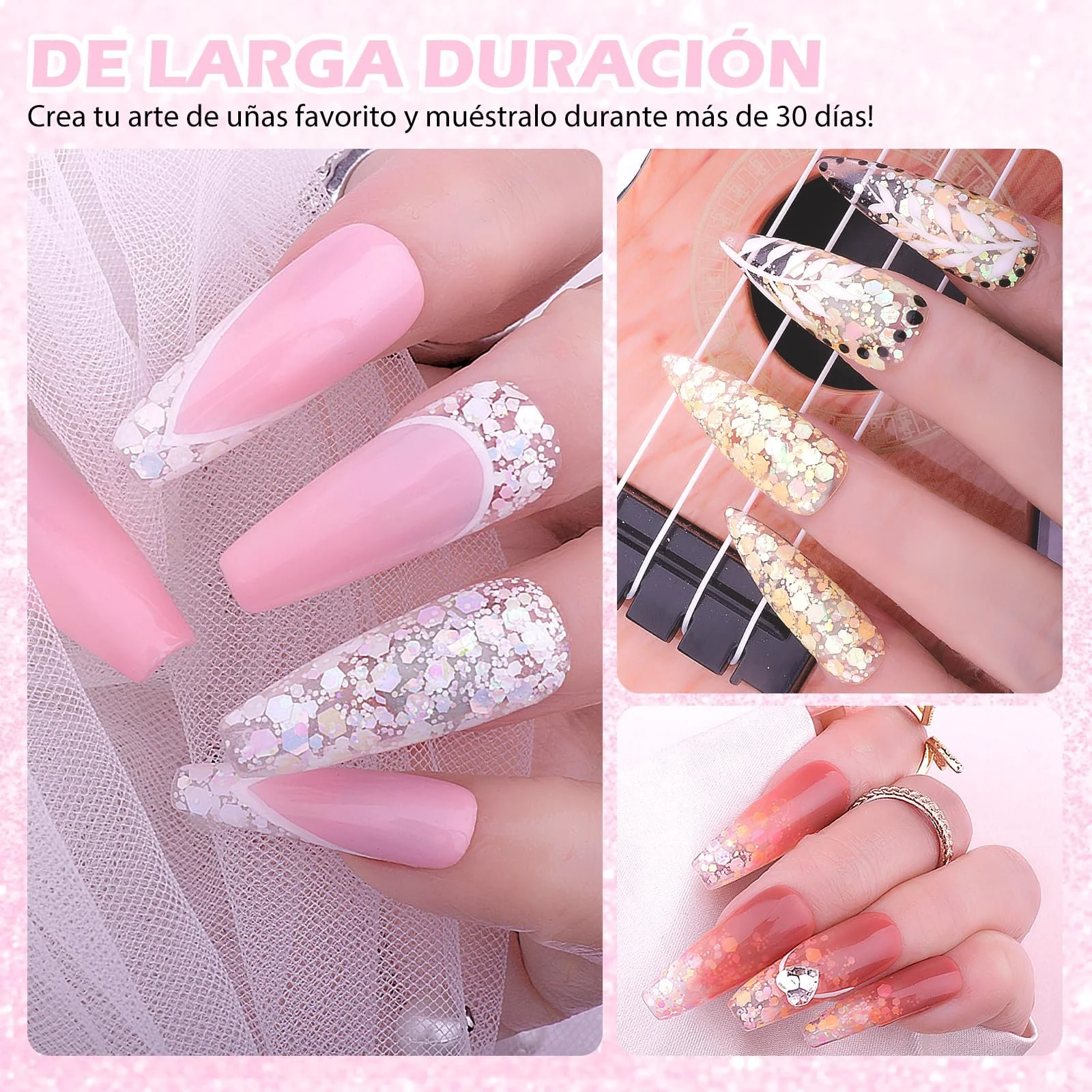 Гель-лак Clara Colors Sparkle Glitter, набір 12 кольорів, фото №5