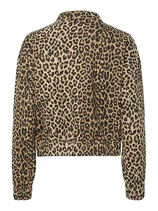 Джинсова куртка PIECES Female PCSALUME Leopard Bomber synthetic.ua - Фото 1