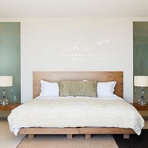 Наклейка на стіну WANDKINGS "Liebe ist beim Aufwachen..." 110 x 35 cm Матова скляна synthetic.ua - Фото 1