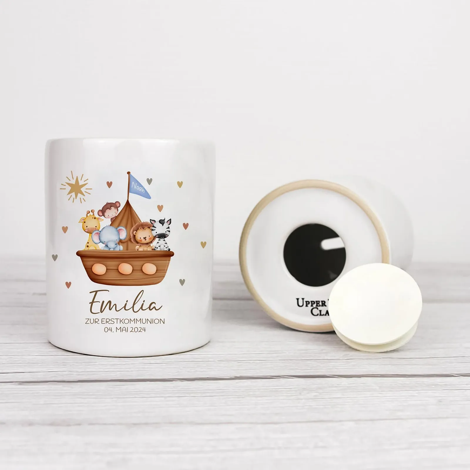 Копилка Noah's Ark керамическая 95 х 80 мм Синяя, фото №2