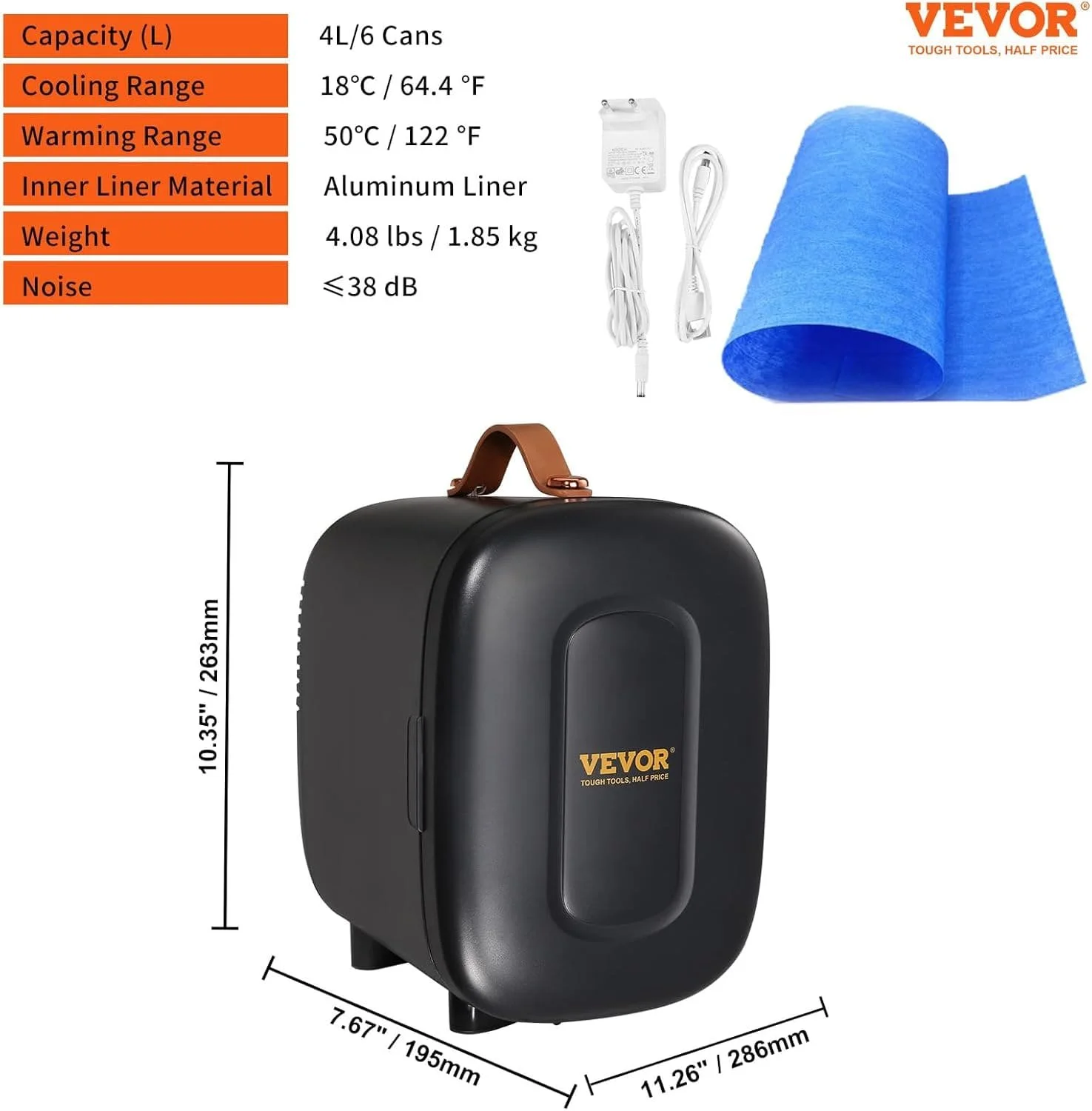 Мини-холодильник VEVOR Mini Frig 4 литра Черный, фото №6 Мини-холодильник VEVOR Mini Frig 4 литра Черный, фото №6