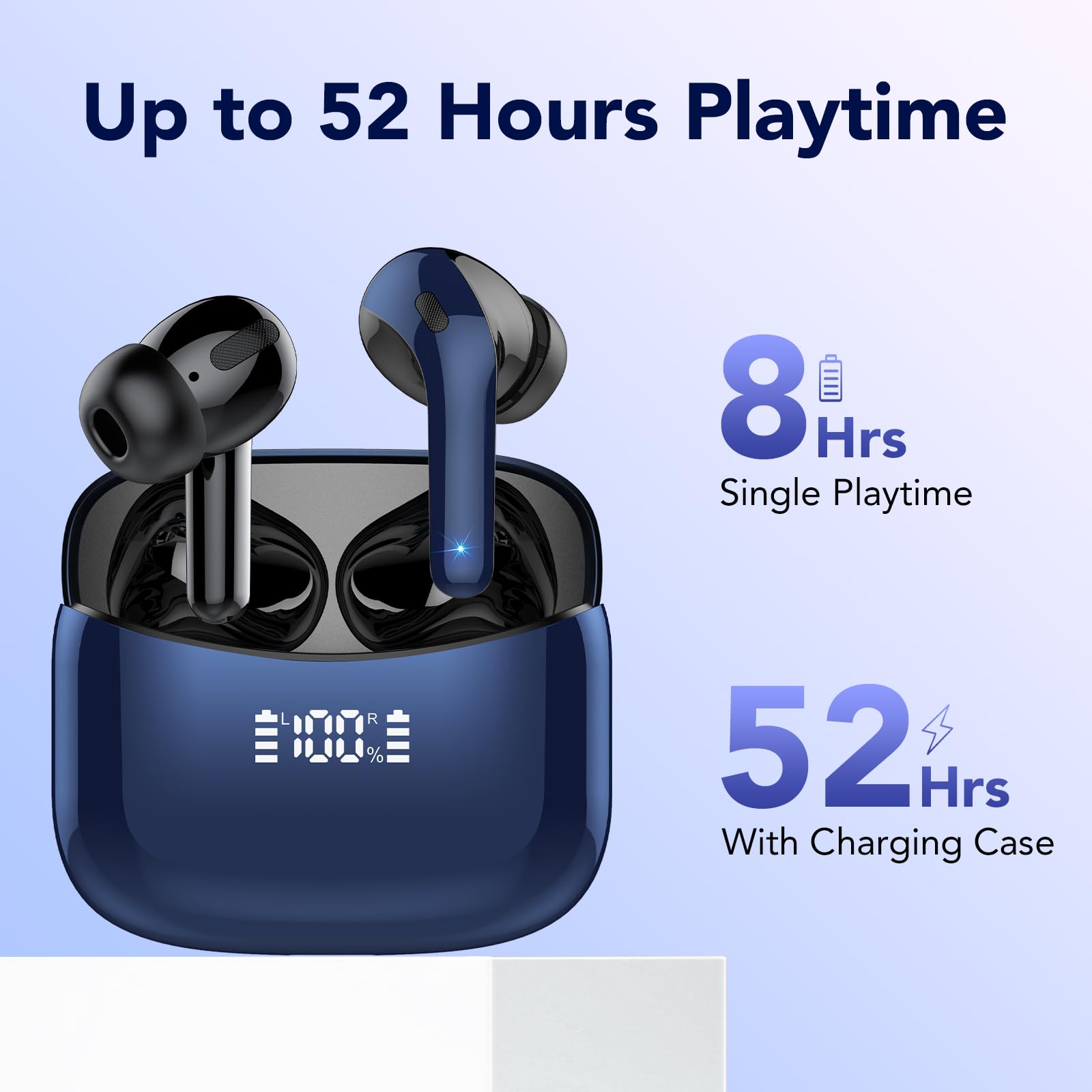 Наушники FAMOO Bluetooth Беспроводные 5.3 Вкладыши 4 ENC Шумоподавление Микро Беспроводные, фото №4