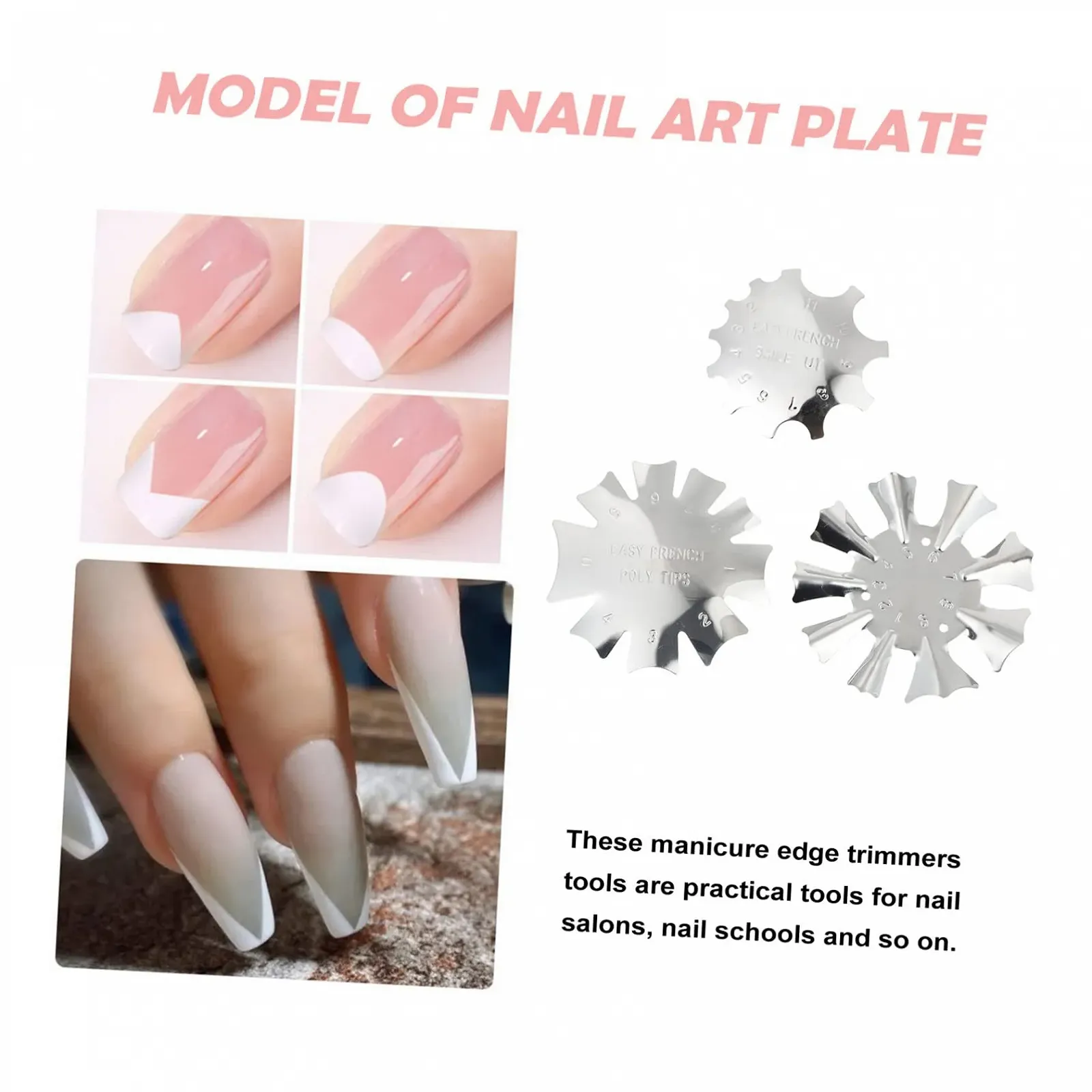 Набор трафаретов для маникюра PACKOVE 3 шт., фото №8