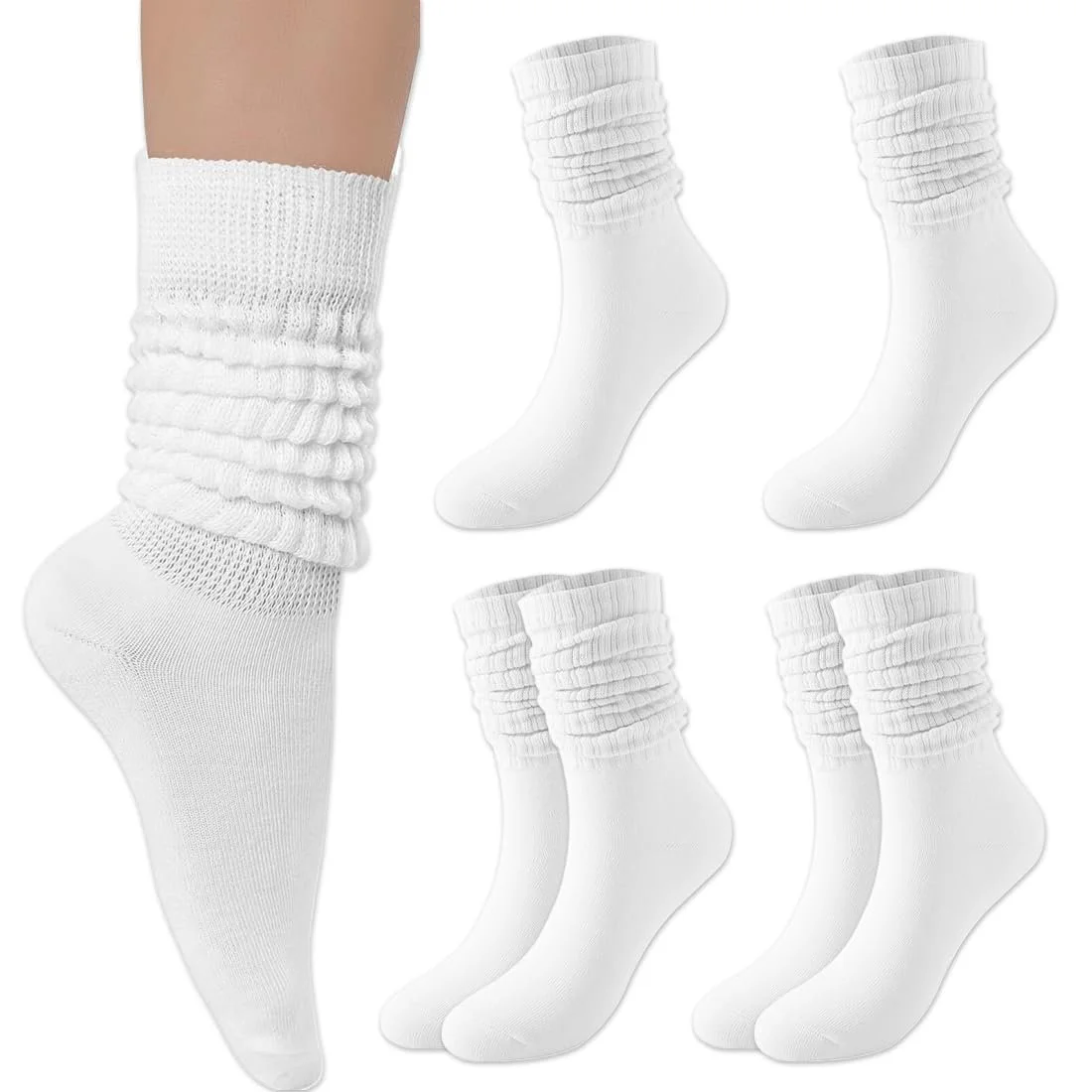 Високі шкарпетки 3 пари Осінь-Зима Жіночі В'язані М'які, фото №1