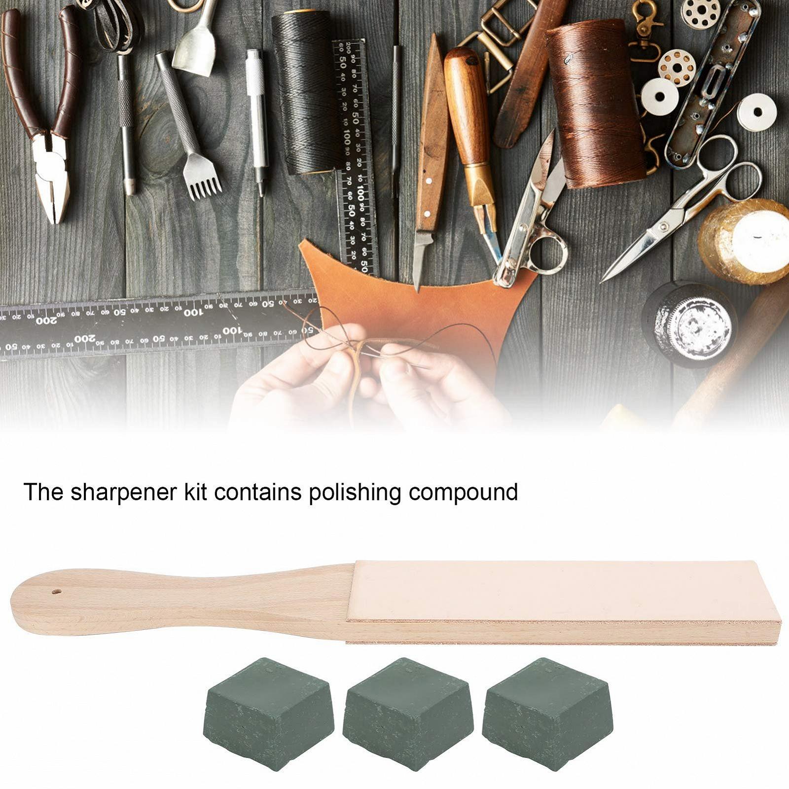 Точилка для ножів та інструментів Qcwwy шкіряна з полірувальною пастою, фото №5 Точилка для ножів та інструментів Qcwwy шкіряна з полірувальною пастою, фото №5