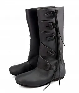 Высокие ботинки Leonardo Carbone Rasmus Medieval Viking из нубука - Фото 1