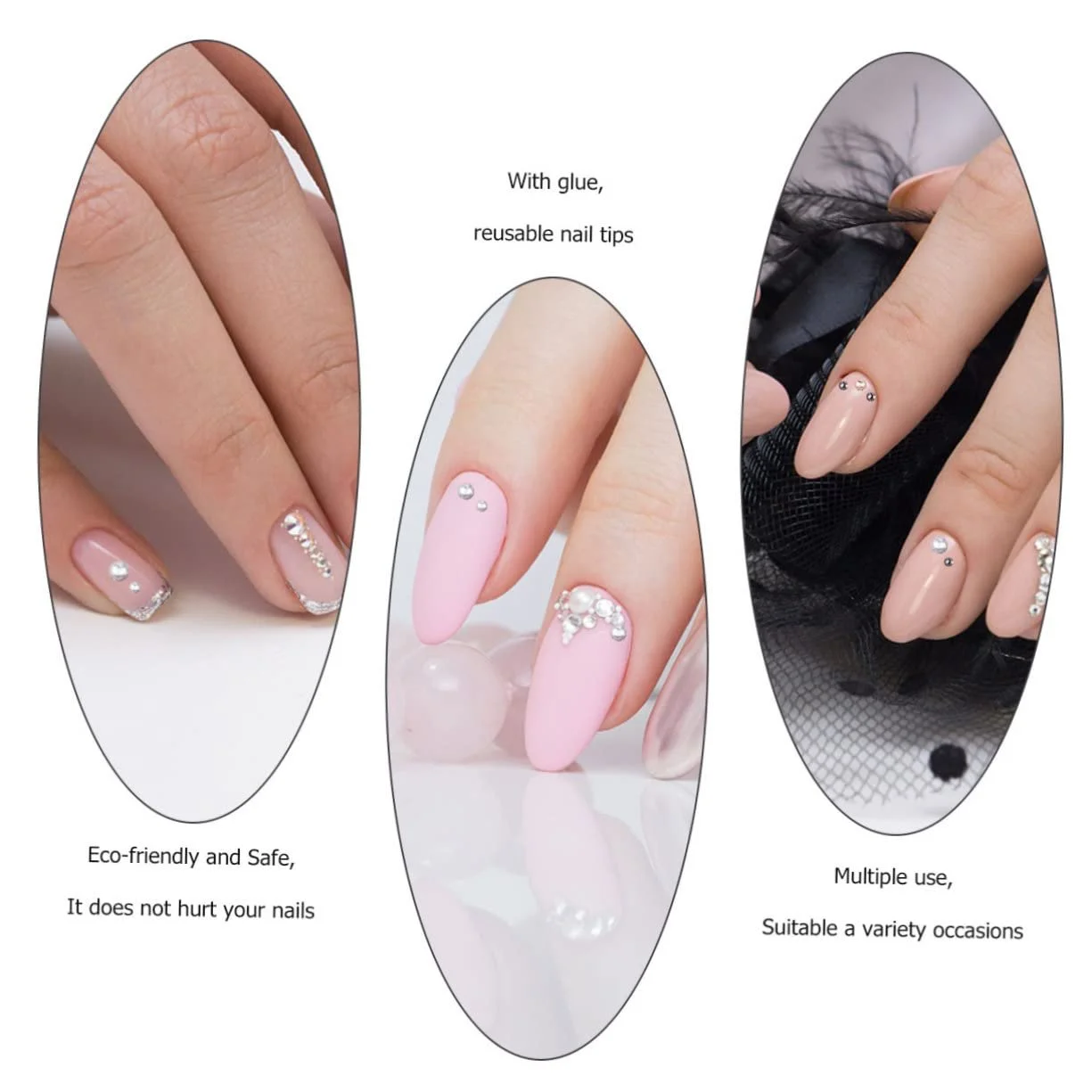 Бісер для нігтів WOONEKY 4 набори Сталеві, фото №7