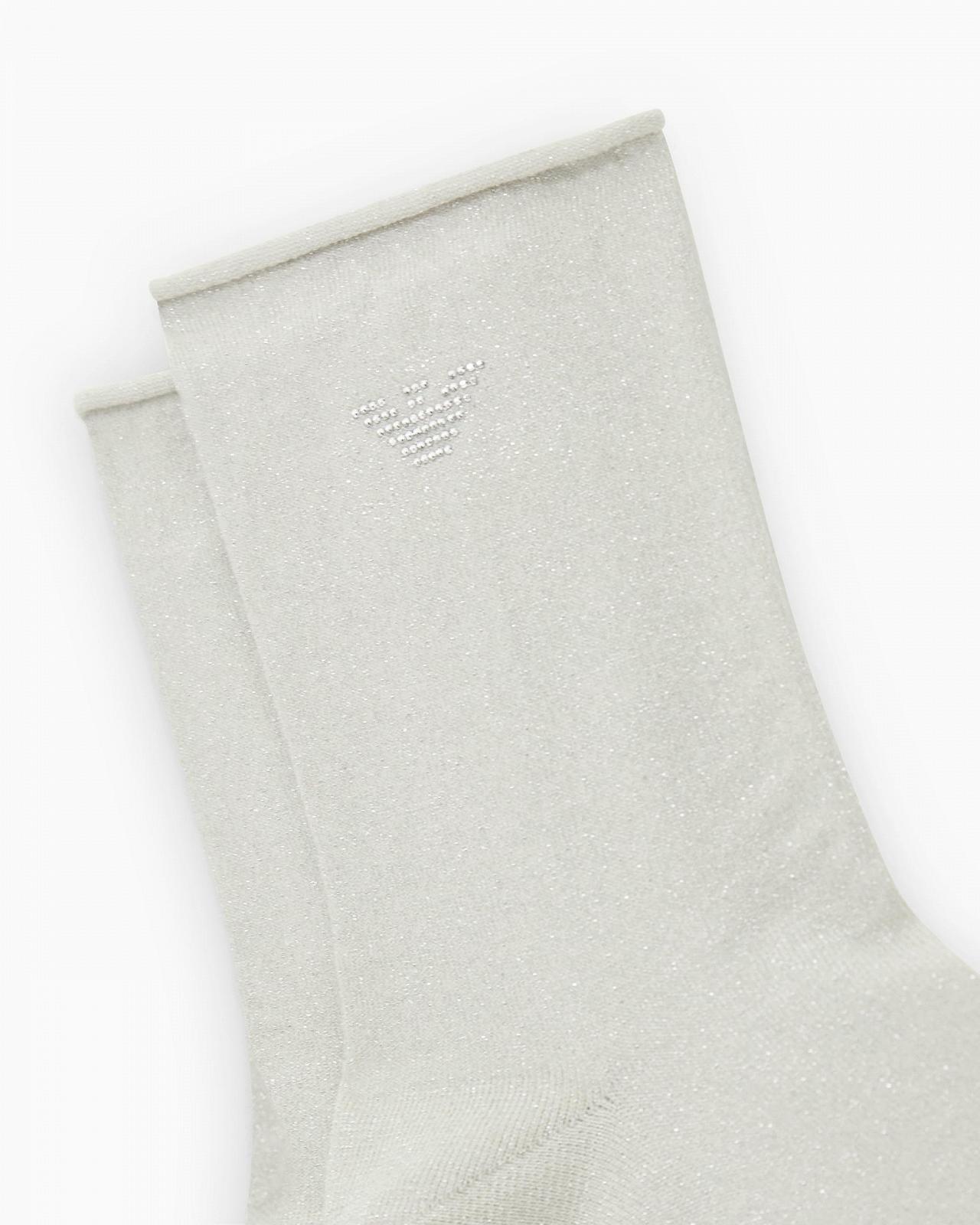 Шкарпетки Emporio Armani Lurex Short, білий, One Size, фото №4