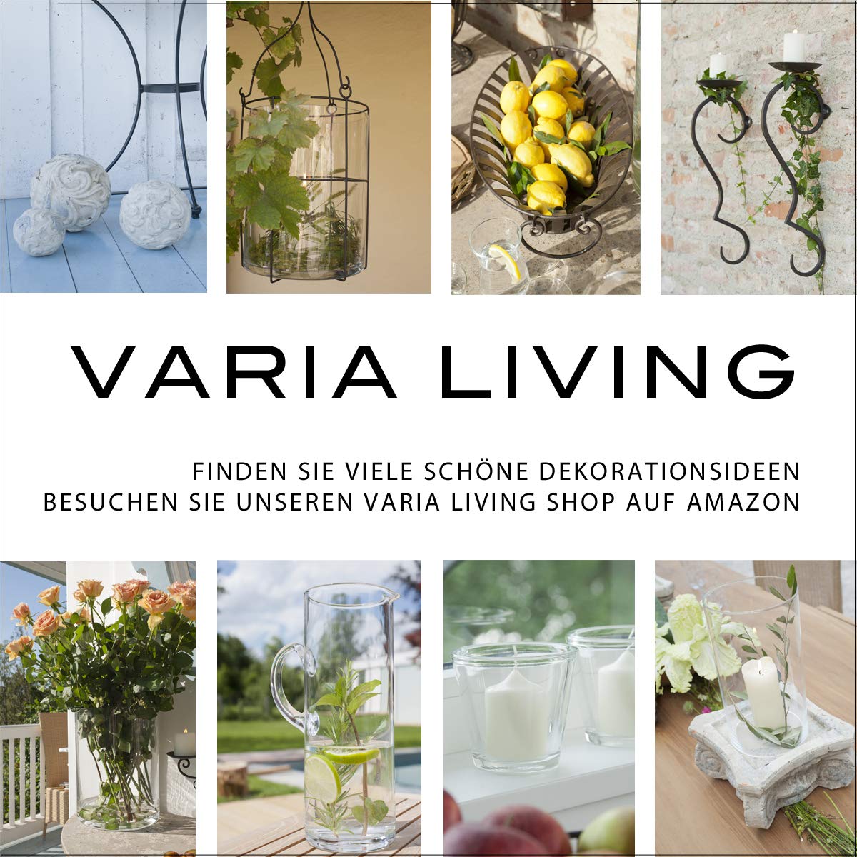 Фонарь Varia Living Jana из матового стекла и металла Черный, фото №4
