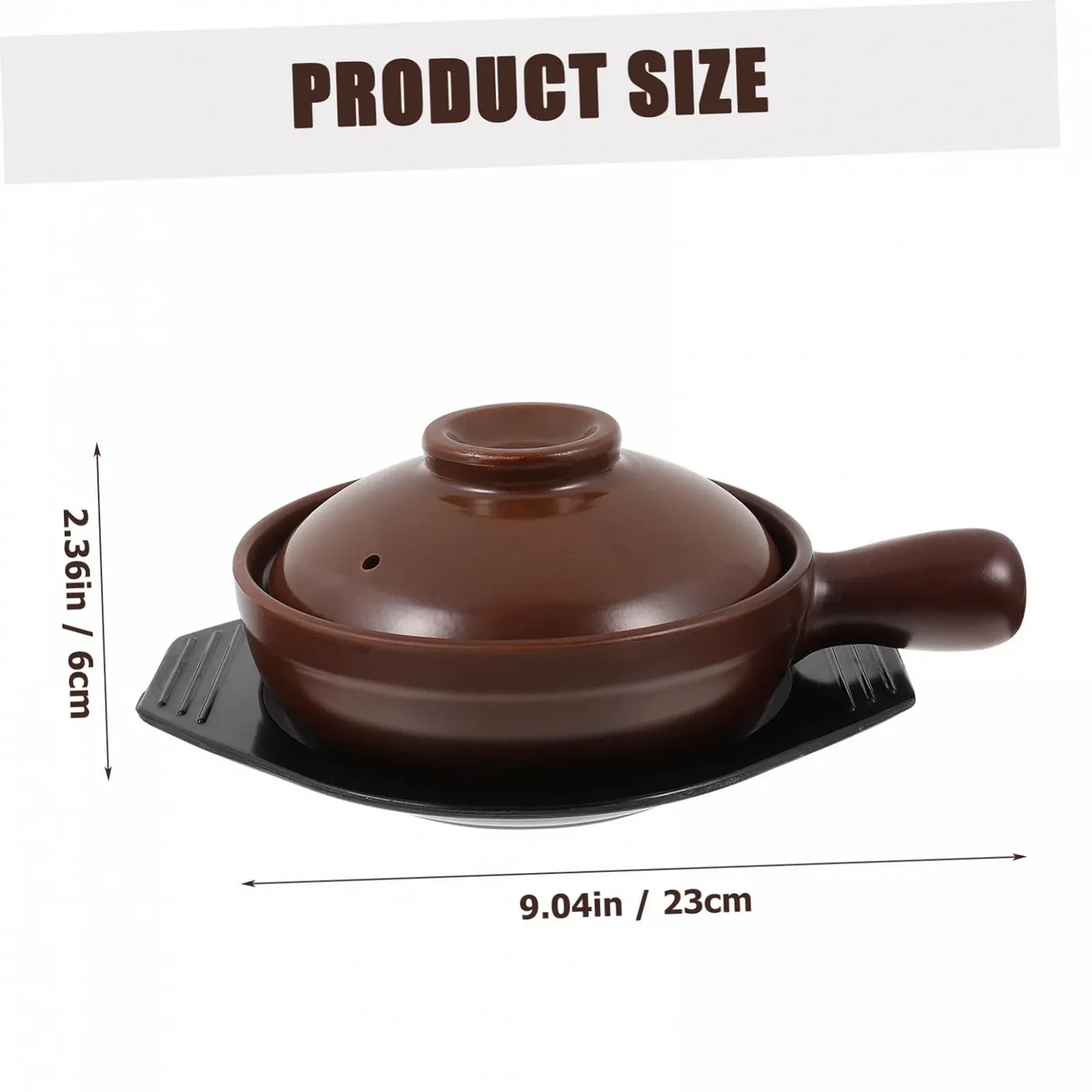 Каструля для супу керамічна термостійка з ручкою та підставкою рівномірне нагрівання, фото №5