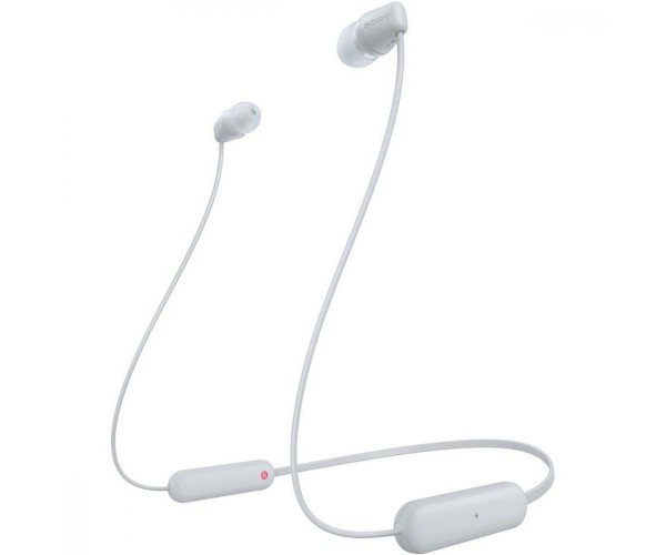 Навушники із мікрофоном Sony WI-C100 White (WIC100W.CE7), фото №1