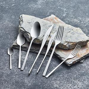 Набір столових приборів Karaca Everest Elegance, 84 предмети, для 12 осіб, нержавіюча сталь 18/10 ціна на synthetic.ua - Фото 1 Набір столових приборів Karaca Everest Elegance, 84 предмети, для 12 осіб, нержавіюча сталь 18/10 synthetic.ua - Фото 1