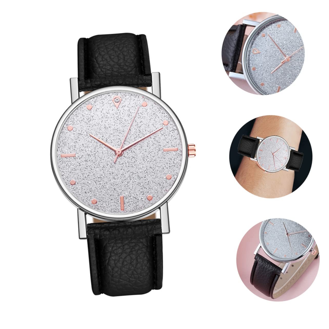 Годинник з регульованим ремінцем LIFKOME Жіночий, чорний, фото №3