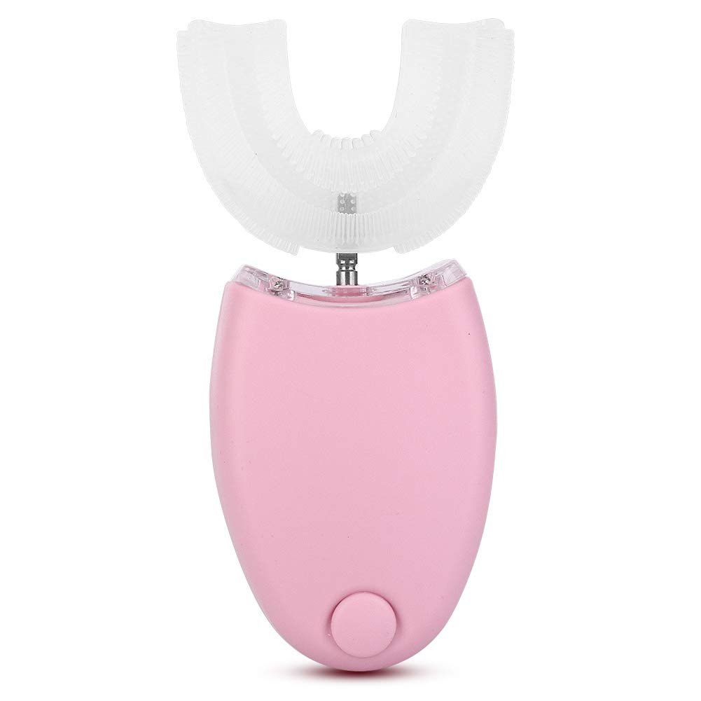 Електрична зубна щітка U-подібна для дорослих Автоматична Відбілювання Blu-ray Рожева, фото №3