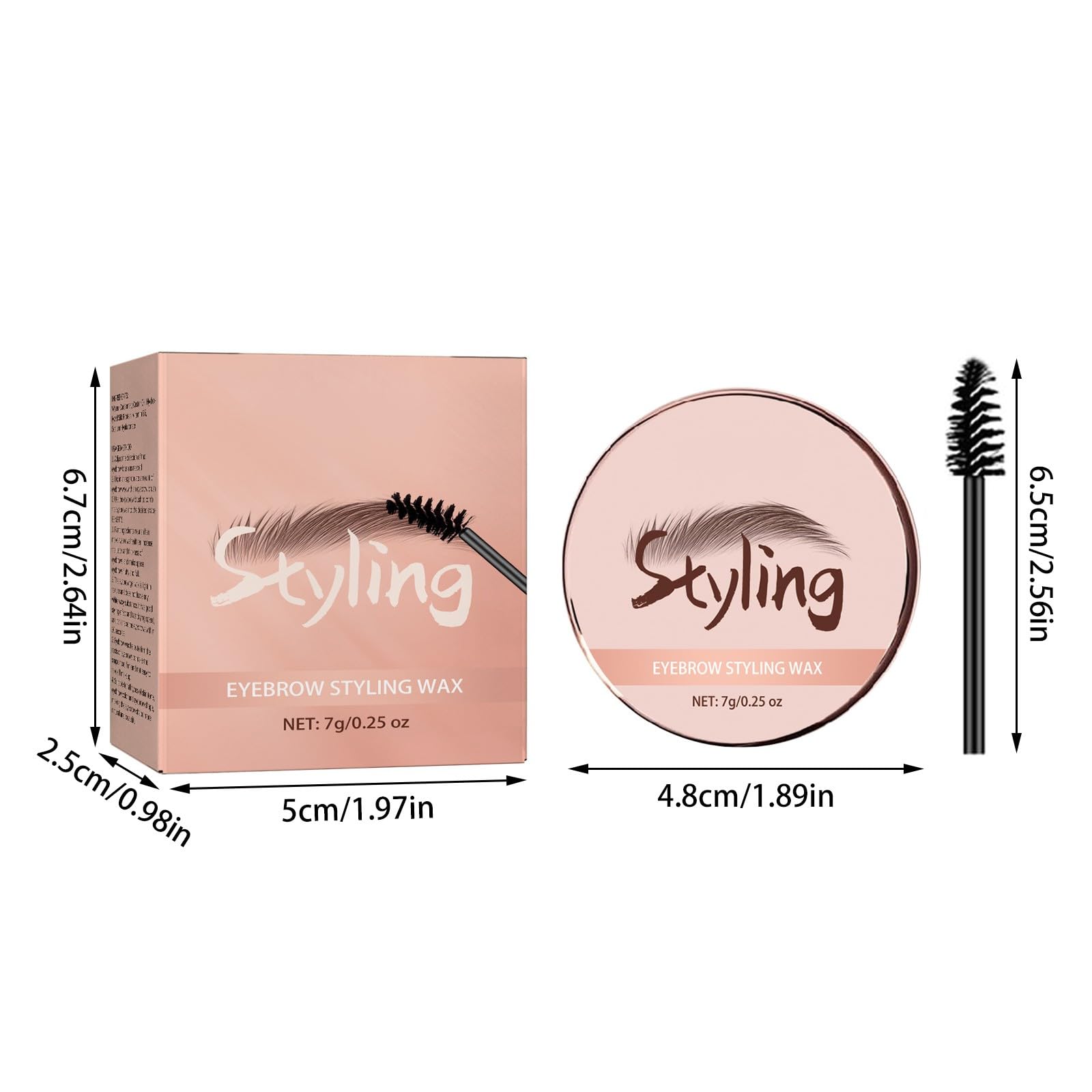 Набор для укладки бровей 3D натуральный эффект диких бровей долгоиграющий воск для бровей Pink One Size, фото №6